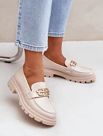 Dámské mokasíny CM09P / 206807 Světle béžová - Seastar