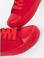 Komfortní červené tenisky dámské bez podpatku Komfortní červené tenisky dámské bez podpatku