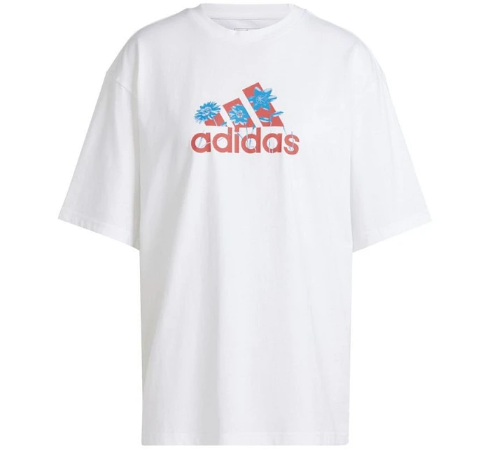 Dámské tričko adidas Flower Pack Badge of Sport bílá IT1421 Dámské tričko adidas Flower Pack Badge of Sport bílá IT1421