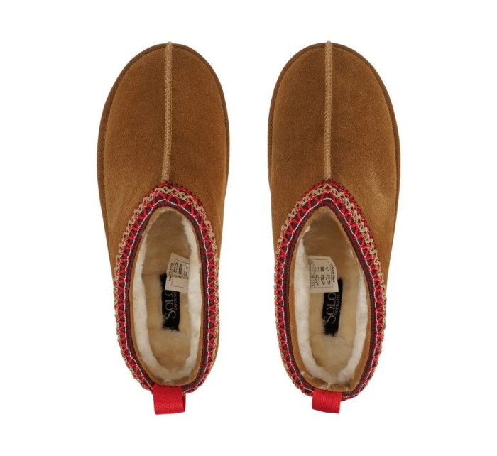 Dámské kožené boty Solo Soprani Couture Sabot fur Hugh Platform light brown SSW421P22 51 dámské Dámské kožené boty Solo Soprani Couture Sabot fur Hugh Platform light brown SSW421P22 51 dámské