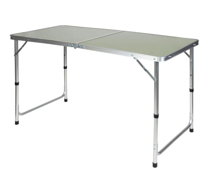 SKLÁDACÍ KEMPINGOVÝ TURISTICKÝ STŮL 120X60X70/62/55CM ZELENÝ