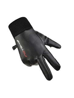 Pánské zateplené protiskluzové rukavice pro telefon - černé