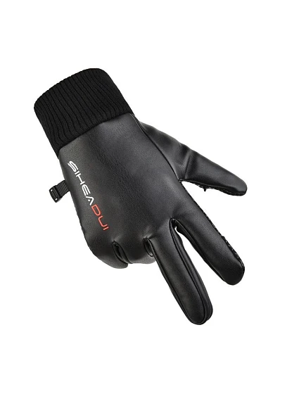 Pánské zateplené protiskluzové rukavice pro telefon - černé Pánské zateplené protiskluzové rukavice pro telefon - černé