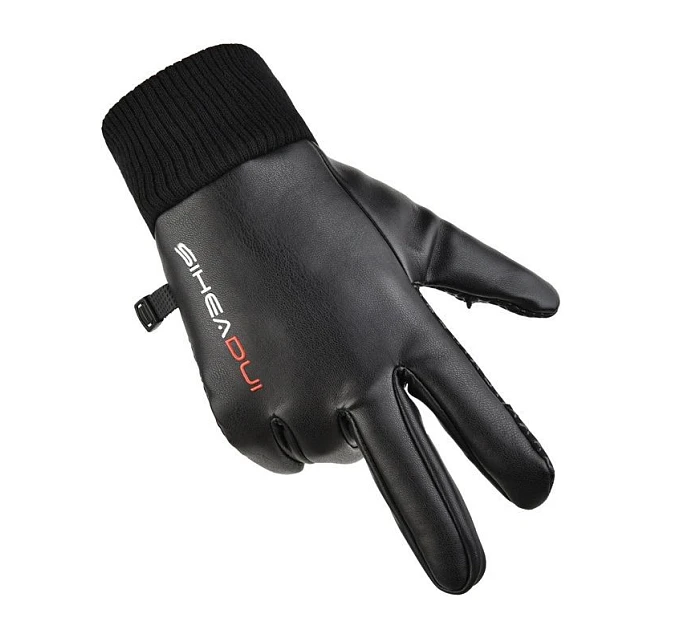 Pánské zateplené protiskluzové rukavice pro telefon - černé Pánské zateplené protiskluzové rukavice pro telefon - černé