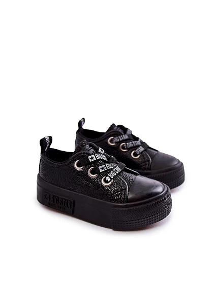 Dětské kožené tenisky BIG STAR model 21594828 Černá - Big Star Shoes