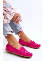 Klasické semišové mokasíny Fuchsie Good Time