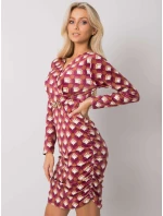 Šaty DHJ SK 12695.26P tmavě růžová