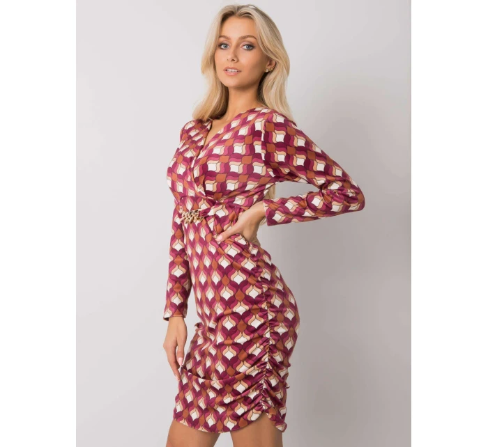 Šaty DHJ SK 12695.26P tmavě růžová