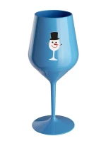 SNĚHULÁČEK - modrá nerozbitná sklenice na víno 470 ml SNĚHULÁČEK - modrá nerozbitná sklenice na víno 470 ml