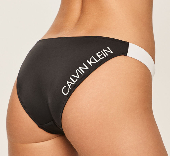 Spodní díl plavek KW0KW00840-BEH černobílá - Calvin Klein
