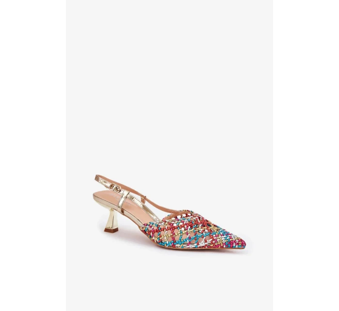 Dámské lodičky na jehlovém podpatku Zlatá mix barev  Shoes model 21418395 - Inello