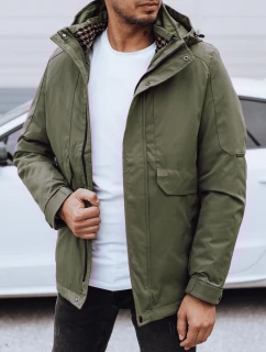 Pánská zimní bunda s kapucí zelená Dstreet TX4910