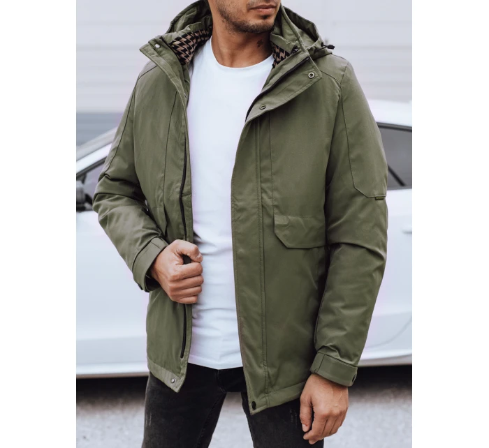 Pánská zimní bunda s kapucí zelená FashionStreet TX4910