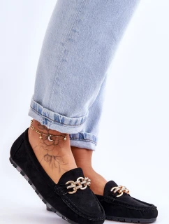 Dámské semišové mokasíny Černá model 21619608 - Boto