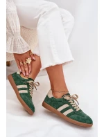 Dámské semišové tenisky zelené model 21703524 - Boto Dámské semišové tenisky zelené model 21703524 - Boto