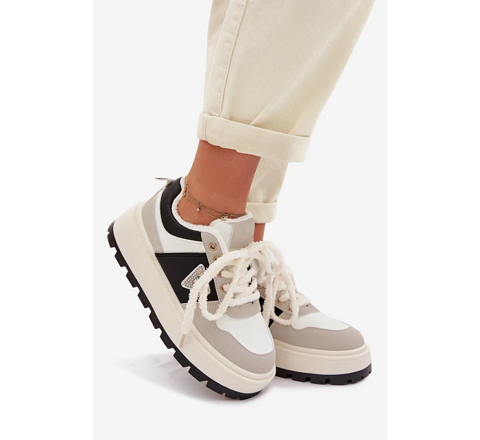 Dámské tenisky na platformě šedé Florinda