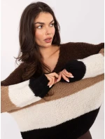 Sweter MI SW model 21365578 brązowy - FPrice Sweter MI SW model 21365578 brązowy - FPrice