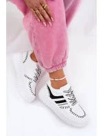 Dámské tenisky na platformě – bílo-černé Ofenale