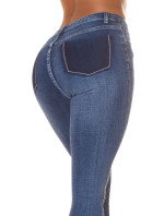Super-roztažitelné úzké džíny s vysokým pasem