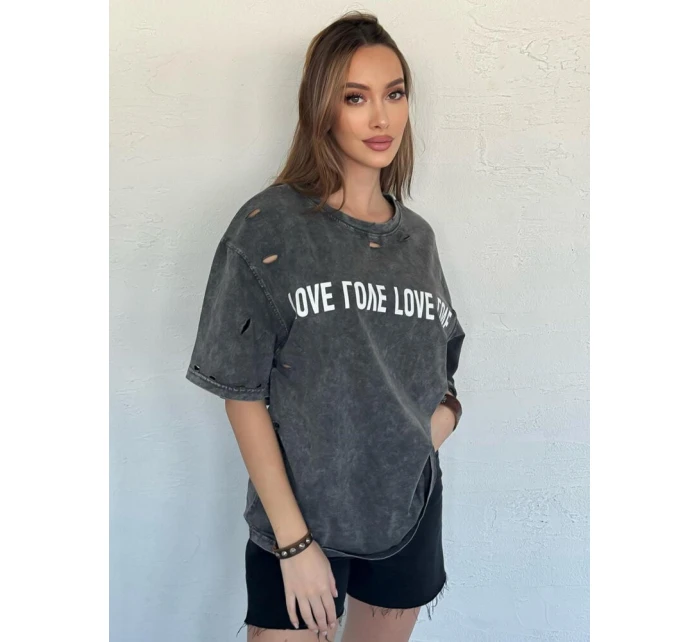 Dámské tričko s potiskem BONGANIR graphite FashionStreet RY2636