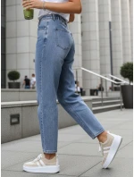 damskie mom fit z niebieskie model 22016749 - FashionStreet damskie mom fit z niebieskie model 22016749 - FashionStreet