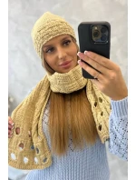 Dámská souprava se šálou Maja K327 beige Dámská souprava se šálou Maja K327 beige