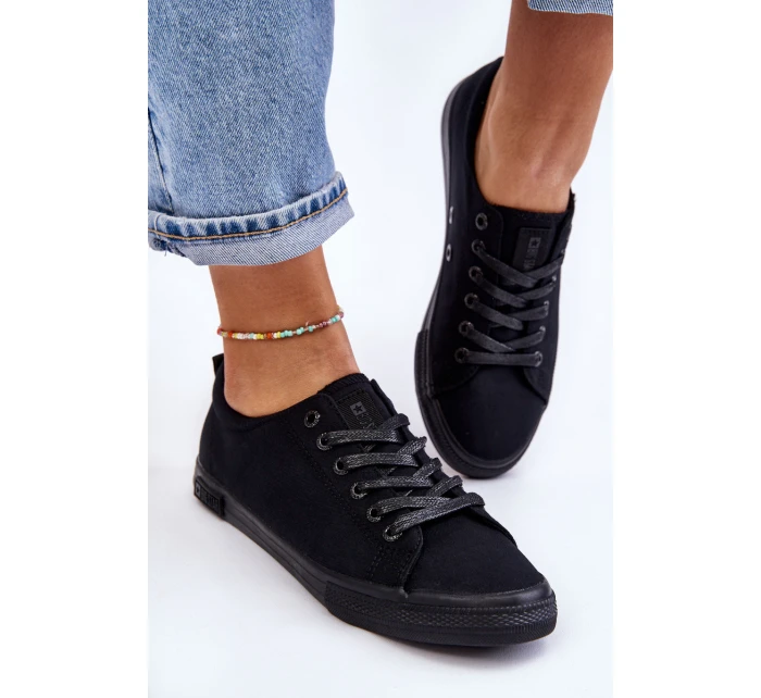 Dámské hladké nízké tenisky Big Star model 21608603 Černá - Big Star Shoes Dámské hladké nízké tenisky Big Star model 21608603 Černá - Big Star Shoes