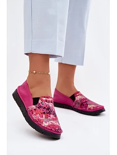 Dámské nazouvací kožené polobotky Maciejka 03512-73 Fuksie