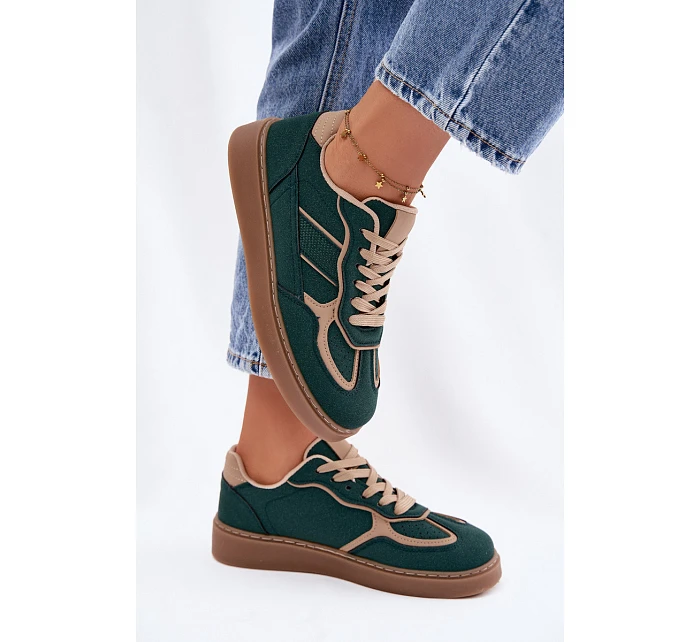 Nízké dámské tenisky Zelené Brenelle