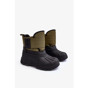 Dětské zateplené sněhule na suchý zip Khaki Big Star