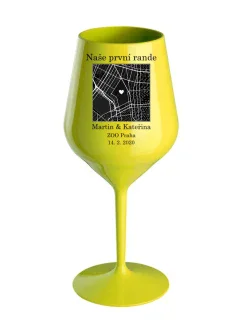 Personalizovaná nerozbitná sklenice s mapou