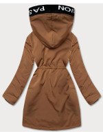 Dámská bunda v karamelové barvě s kožešinovou podšívkou model 17927398 - S'WEST