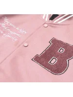 Růžová dámská bunda typu bomber model 18141022 - J.STYLE