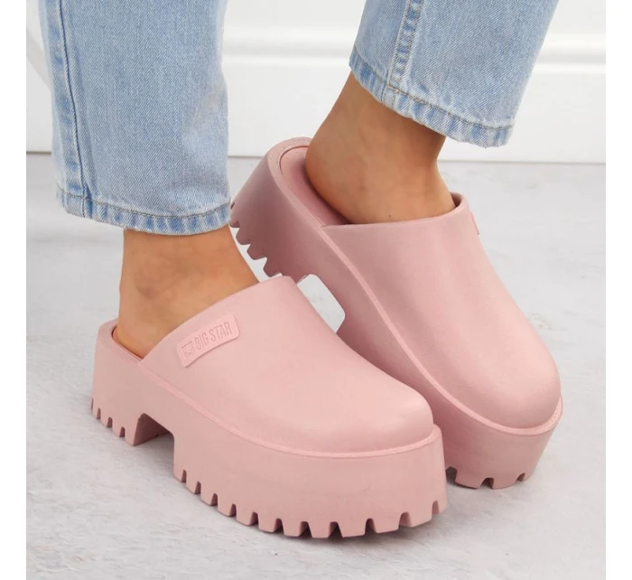 Dřeváky na pevné podrážce Big Star W NN274020 INT2083C