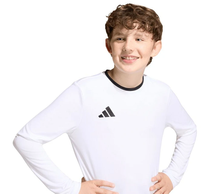 Adidas Entrada 26 dětské tričko s dlouhým rukávem bílé KF5874