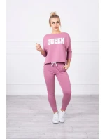 Sada s potiskem Queen tmavě růžová Sada s potiskem Queen tmavě růžová