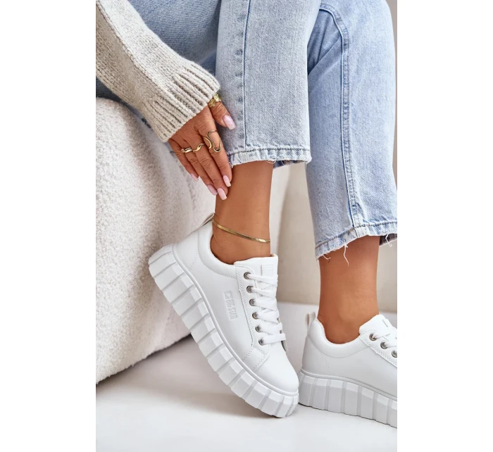 Zateplené Dámské Tenisky Big Star Bílé Zateplené Dámské Tenisky Big Star Bílé