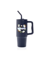 Personalizovaná termoska s barevným víčkem s ovocem a textem 