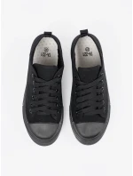 Komfortní černé tenisky dámské bez podpatku Komfortní černé tenisky dámské bez podpatku