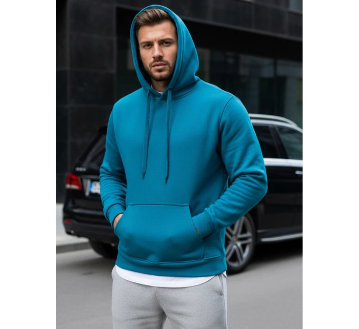 Pánská světle modrá mikina s kapucí FashionStreet BX5108