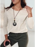 Dámská halenka s přívěskem béžová Dstreet model 21982009 - FashionStreet