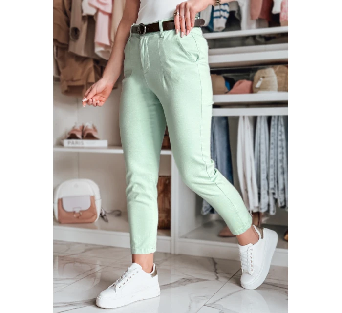 Dámské kalhoty slim fit s páskem TAIRONIK mint FashionStreet UY2541