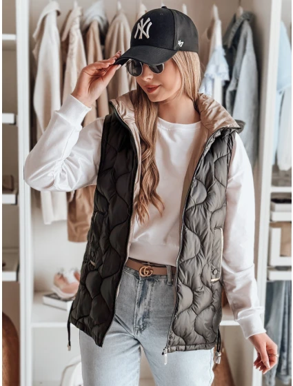 Dámská přechodná prošívaná vesta VESOLITA černá FashionStreet TY4881