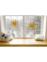 DEKORACE PAPÍROVÁ HVĚZDA Š.45 CM 9 ZLATÉ RÁMEČKY dětské DEKORACE PAPÍROVÁ HVĚZDA Š.45 CM 9 ZLATÉ RÁMEČKY dětské