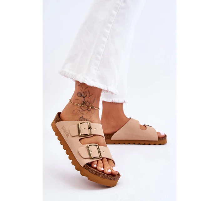 Klasické dámské pantofle Big Star model 21610508 Béžové - Big Star Shoes