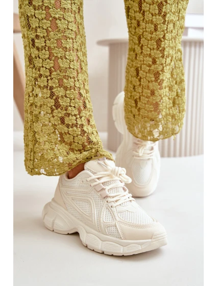 Dámské Sportovní Tenisky Béžové model 21667815 - Boto Dámské Sportovní Tenisky Béžové model 21667815 - Boto