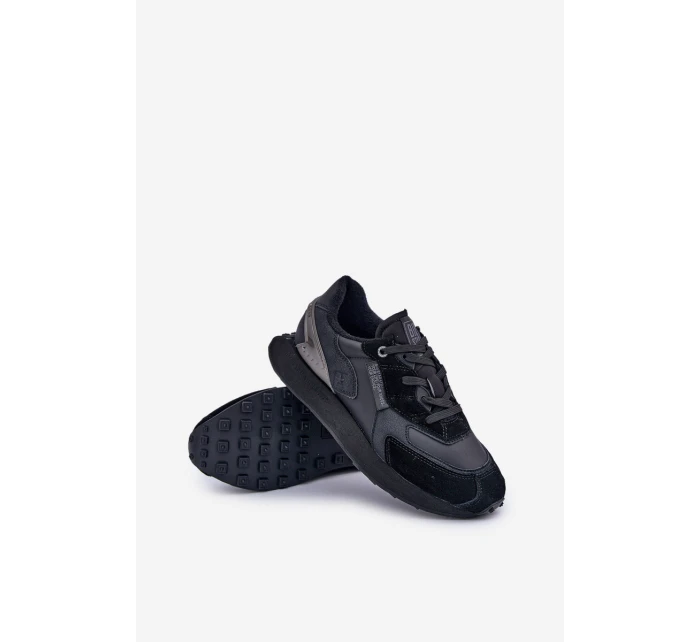 Kožené Pánské Tenisky Big Star OO174297 Hi-Poly System Černé Kožené Pánské Tenisky Big Star OO174297 Hi-Poly System Černé