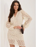 Sukienka MI SK model 22109878 jasny beżowy - FPrice