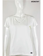 Dámské tričko Serek s krátkým rukávem hnědé - Off Pink