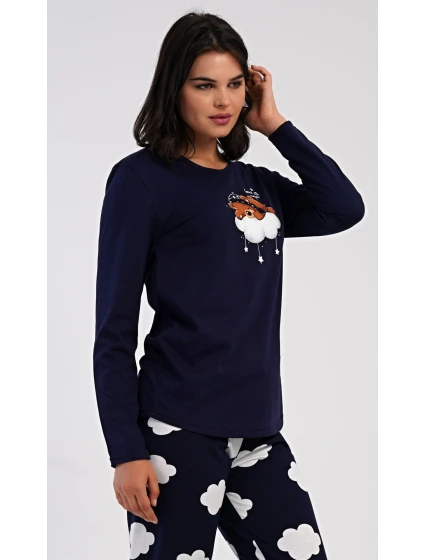 Dámské pyžamo dlouhé Méďa na model 21475630 - Vienetta